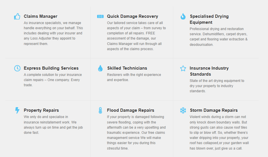 Web Design benefits of water damage web design