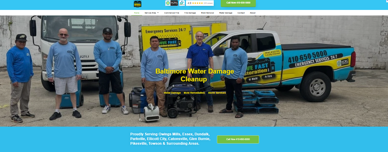 Web Design web design for water damage restoration